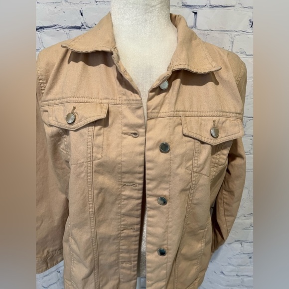 Turtle Bay khaki button down ladies cotton Jacket -  medium - Picture 2 of 9